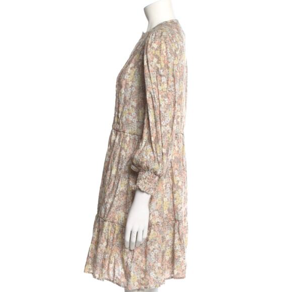 We Are Kindred Madeline Floral Linen Pintuck Pleated Mini Dress US 6 - Picture 4 of 8